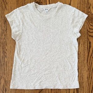 Splendid Oatmeal Heather Short Sleeve Crew Tee